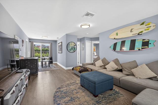 306 N A St, Lake Worth Beach, FL 33460 - living area featuring hardwood / wood-style floors and baseboards