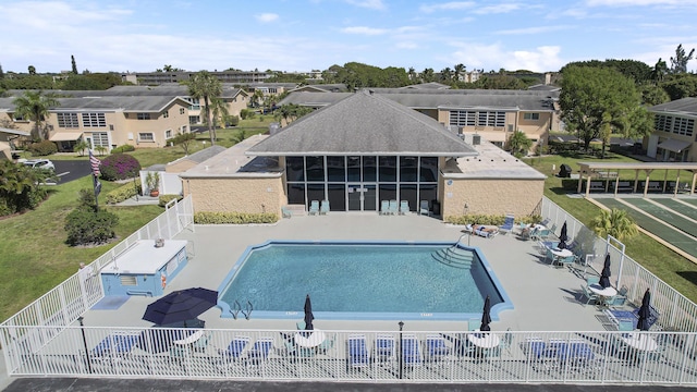 2112 NE 1st Way Unit 206, Boynton Beach, FL 33435 - community pool featuring a fenced backyard and a residential view