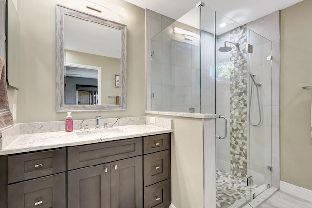1434 SE Kirke Ln, Port Saint Lucie, FL 34983 - full bathroom with vanity and a stall shower