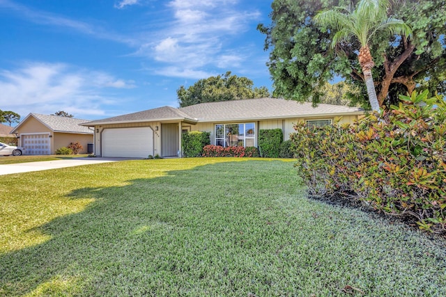 1434 SE Kirke Ln, Port Saint Lucie, FL 34983 - ranch-style home featuring an attached garage, a front lawn, and driveway