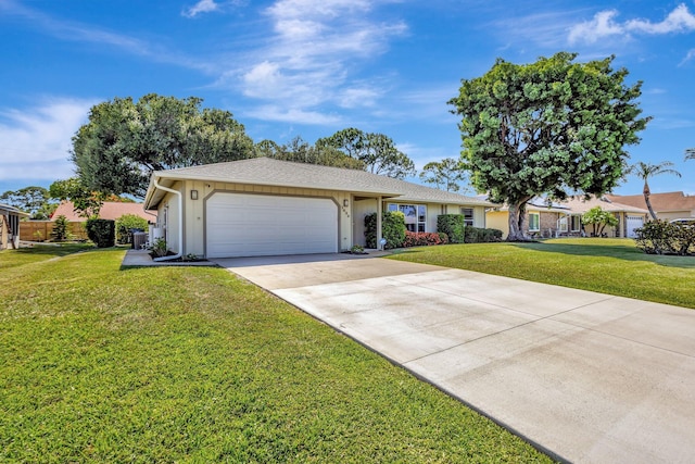 1434 SE Kirke Ln, Port Saint Lucie, FL 34983 - ranch-style home featuring an attached garage, concrete driveway, and a front lawn