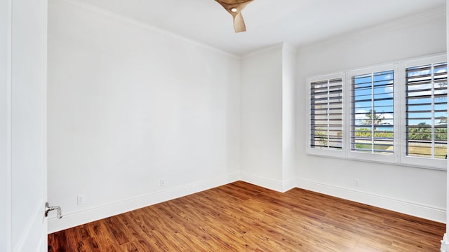 4917 Watersong Way, Fort Pierce, FL 34949 - unfurnished room with wood finished floors, crown molding, and ceiling fan