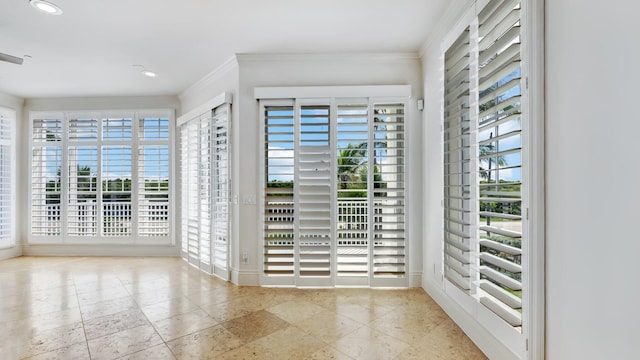 4917 Watersong Way, Fort Pierce, FL 34949 - empty room with crown molding and recessed lighting
