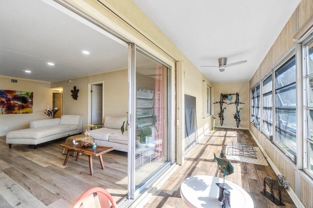 148 Lake Constance Dr Unit 148, West Palm Beach, FL 33411 - sunroom / solarium with wood finished floors and recessed lighting