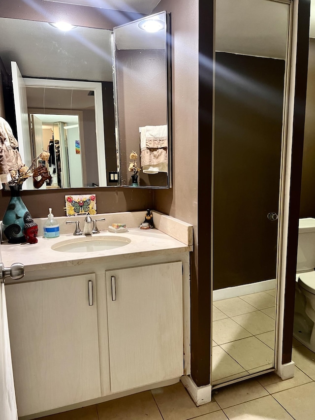1535 Masters Cir Unit 148, Delray Beach, FL 33445 - bathroom with tile patterned floors and vanity