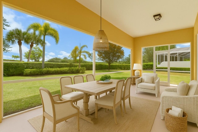 8851 Oldham Way, Palm Beach Gardens, FL 33412 - sunroom / solarium with outdoor dining area