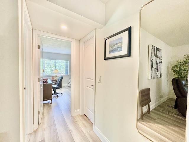 312 Knotty Pine Cir Unit C-1, Greenacres, FL 33463 - hall with an office area and light wood-style flooring