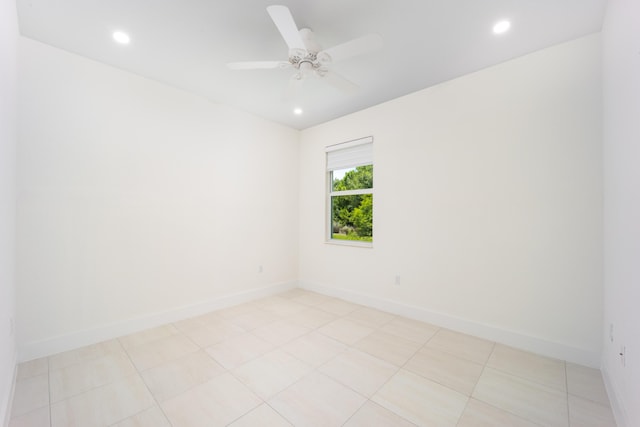 2571 SW Berry Park Cir, Palm City, FL 34990 - empty room with recessed lighting and a ceiling fan