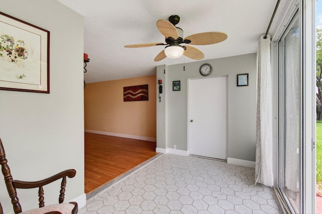 16 Willowbrook Ln Unit 102, Delray Beach, FL 33446 - foyer with a ceiling fan and healthy amount of natural light