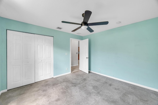 3982 SW Kabane St, Port Saint Lucie, FL 34953 - unfurnished bedroom with a closet, carpet flooring, and a ceiling fan