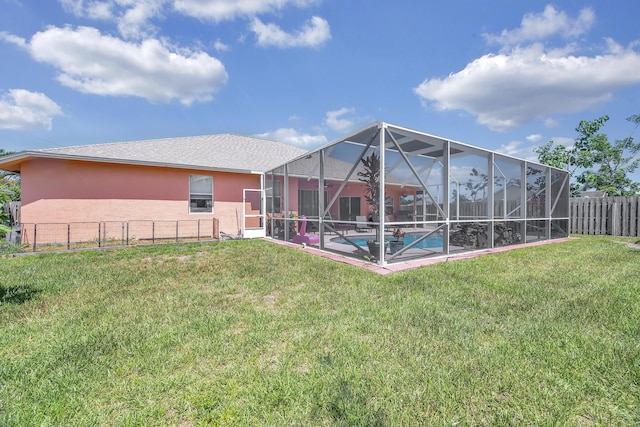 3982 SW Kabane St, Port Saint Lucie, FL 34953 - view of yard with a lanai and a patio area