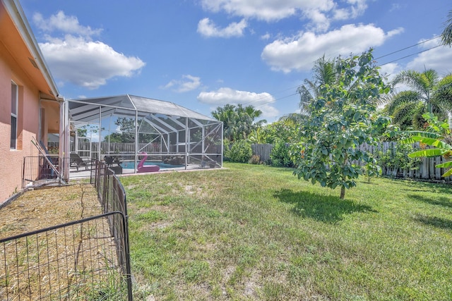 3982 SW Kabane St, Port Saint Lucie, FL 34953 - fenced backyard with glass enclosure
