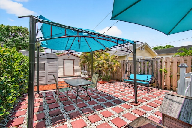 406 N D St, Lake Worth Beach, FL 33460 - view of patio with a storage shed