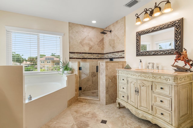 5783 NW 48th Ct, Coral Springs, FL 33067 - full bath with a garden tub, a shower stall, and vanity