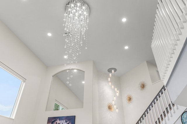5783 NW 48th Ct, Coral Springs, FL 33067 - detailed view of recessed lighting, a chandelier, and arched walkways