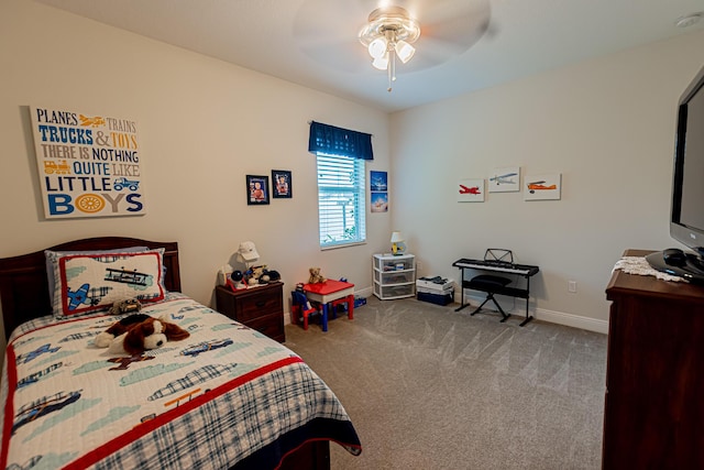 5927 NW Favian Ave, Port Saint Lucie, FL 34986 - bedroom featuring carpet and ceiling fan