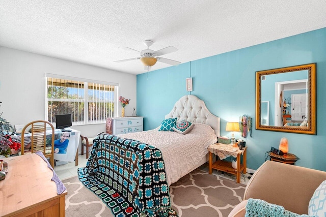 1124 NW 13th St Unit 204A, Boca Raton, FL 33486 - bedroom with a ceiling fan and a textured ceiling