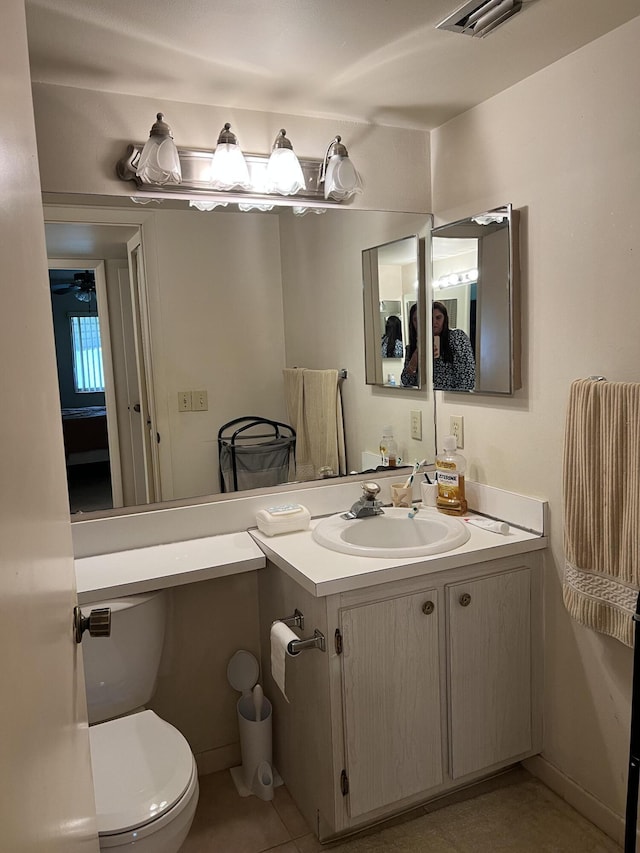 3623 La Playas Ct Unit A-1, Greenacres, FL 33463 - half bath featuring vanity and ceiling fan