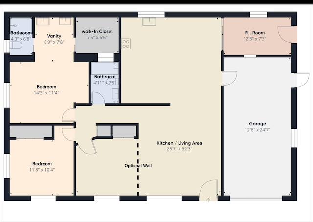 810 SE 13th St, Okeechobee, FL 34974 - view of room layout
