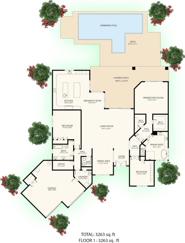 1257 Breakers W Blvd, West Palm Beach, FL 33411 - view of home floor plan