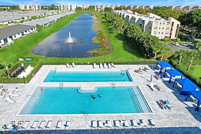 14511 Three Ponds Trl, Delray Beach, FL 33446 - view of pool featuring a water view