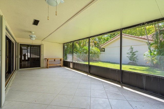 2646 Mohawk Cir, West Palm Beach, FL 33409 - unfurnished sunroom featuring a ceiling fan