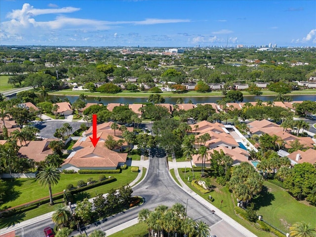 2646 Mohawk Cir, West Palm Beach, FL 33409 - aerial view of property and surrounding area with a nearby body of water and nearby suburban area