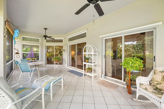 1200 SW Arrowhead Ct, Palm City, FL 34990 - sunroom / solarium featuring a ceiling fan
