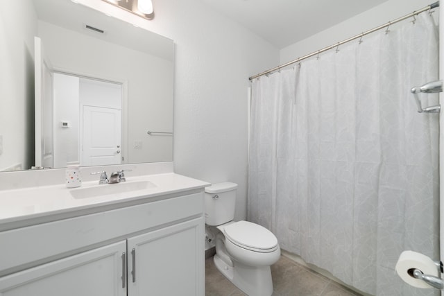 1312 SW Calmar Ave Unit 164, Port Saint Lucie, FL 34953 - bathroom featuring vanity, tile patterned flooring, and a shower with curtain
