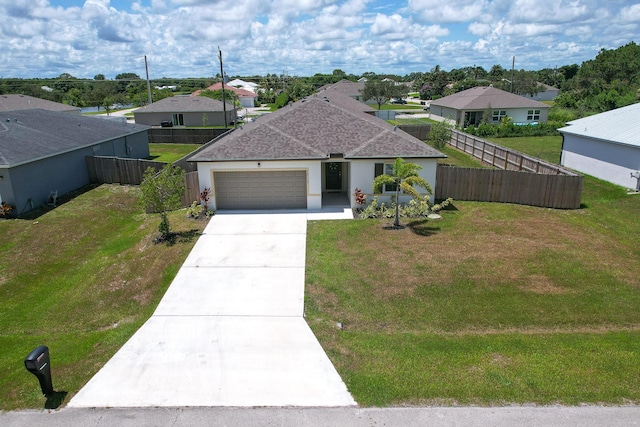 1312 SW Calmar Ave Unit 164, Port Saint Lucie, FL 34953 - single story home featuring a garage, a residential view, concrete driveway, and stucco siding