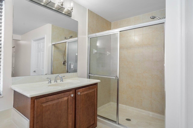 8183 Emerald Winds Cir, Boynton Beach, FL 33473 - bathroom featuring a shower stall and vanity