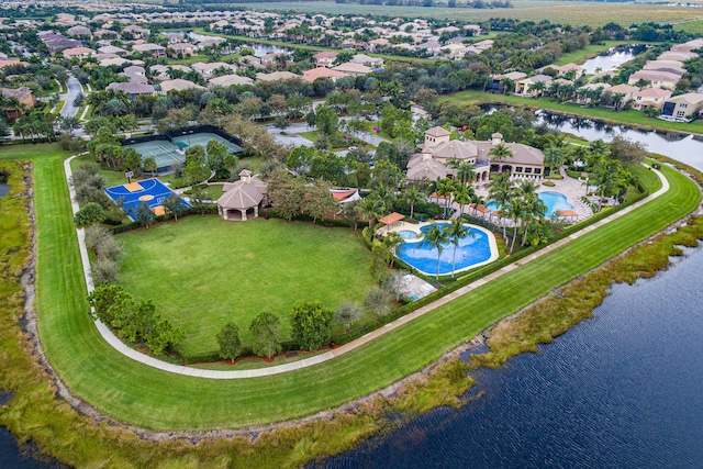 8183 Emerald Winds Cir, Boynton Beach, FL 33473 - aerial view of residential area with a pool and a large body of water