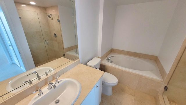 450 N Federal Hwy Unit 1101, Boynton Beach, FL 33435 - full bathroom featuring a bath, a stall shower, and vanity