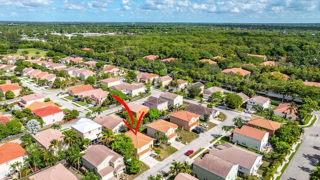 3385 Seabreeze Ln, Margate, FL 33063 - aerial perspective of suburban area with a forest