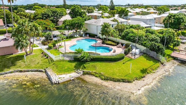 3385 Seabreeze Ln, Margate, FL 33063 - aerial view of residential area featuring a pool area