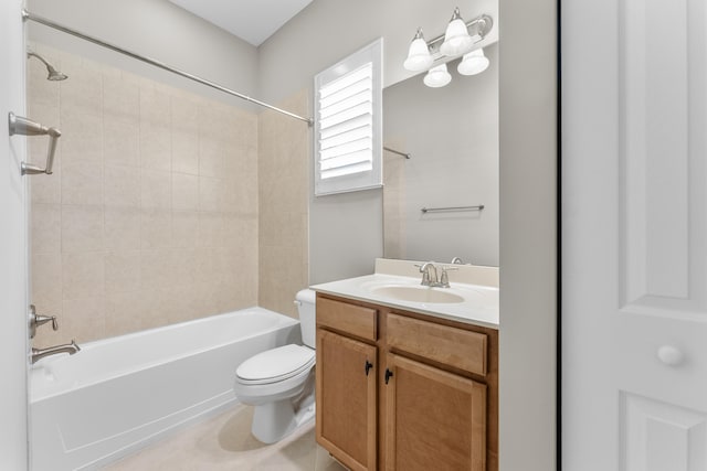 2854 Bellarosa Cir, Royal Palm Beach, FL 33411 - bathroom with vanity, tub / shower combination, and tile patterned floors