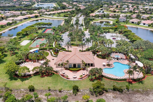 2854 Bellarosa Cir, Royal Palm Beach, FL 33411 - aerial view of residential area featuring a large body of water