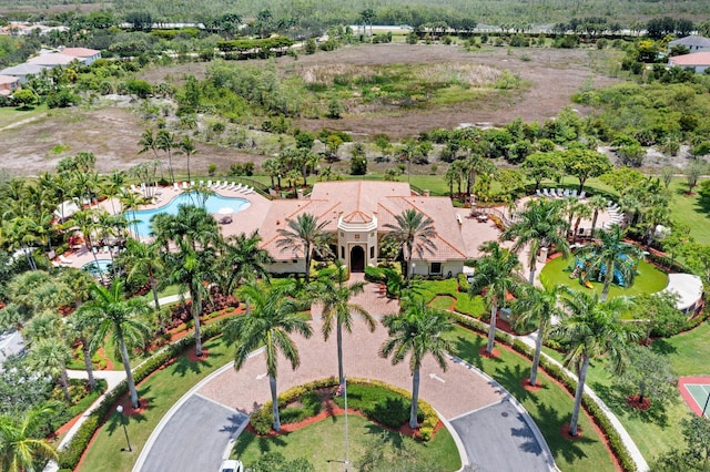 2854 Bellarosa Cir, Royal Palm Beach, FL 33411 - drone / aerial view of a pool area