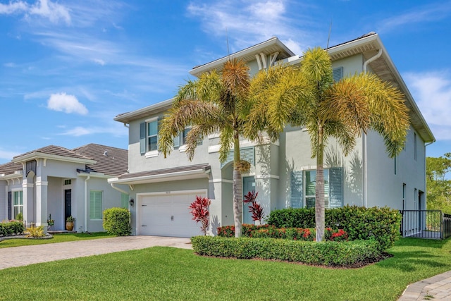 4610 SW Ardsley Dr, Stuart, FL 34997 - view of front of property with stucco siding, an attached garage, and driveway