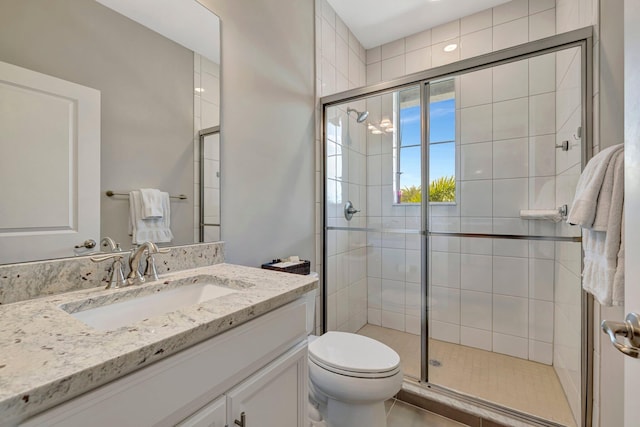 4610 SW Ardsley Dr, Stuart, FL 34997 - bathroom featuring vanity and a stall shower