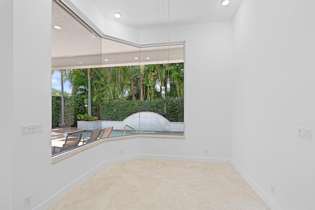 16284 Via Venetia W, Delray Beach, FL 33484 - carpeted spare room featuring recessed lighting and baseboards