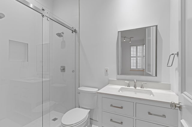 16284 Via Venetia W, Delray Beach, FL 33484 - bathroom featuring a shower stall and vanity