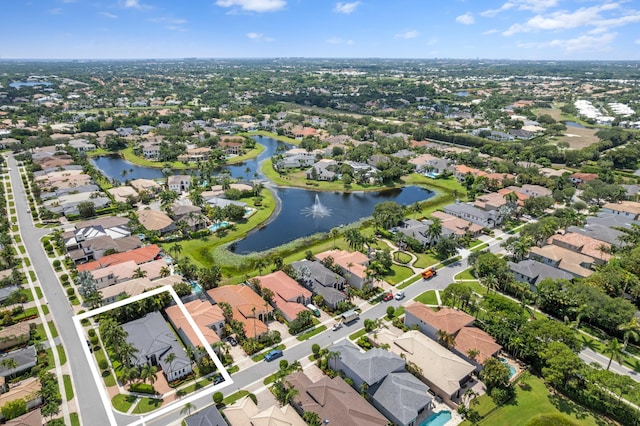 16284 Via Venetia W, Delray Beach, FL 33484 - aerial overview of property's location featuring property boundaries highlighted and nearby suburban area