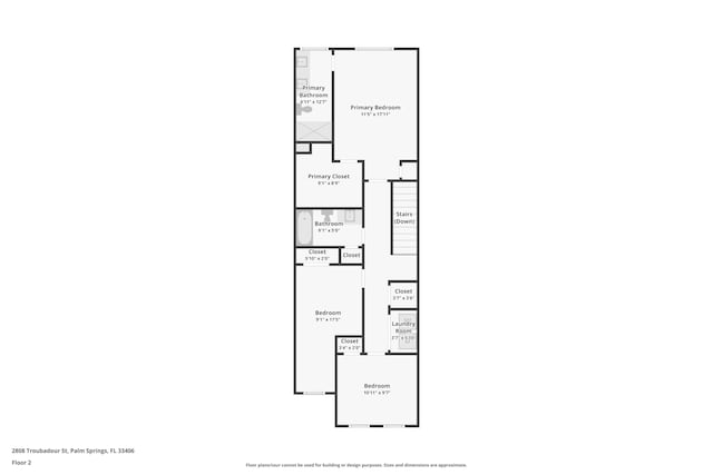 2808 Troubadour St, Palm Springs, FL 33406 - view of room layout