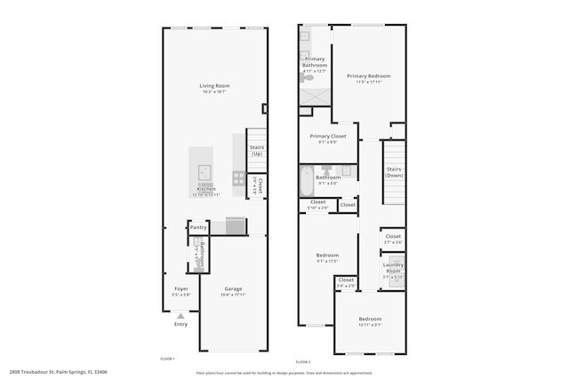 2808 Troubadour St, Palm Springs, FL 33406 - view of property floor plan
