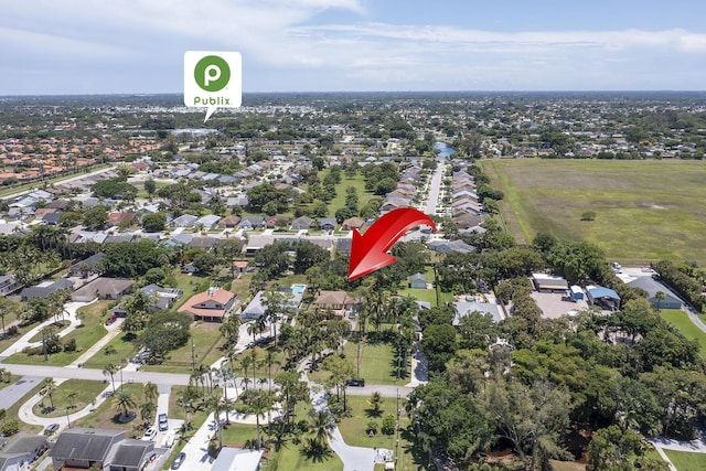 5176 Palm Way N, Lake Worth, FL 33463 - aerial view of property's location with nearby suburban area