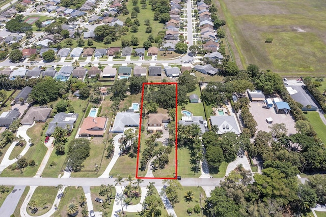 5176 Palm Way N, Lake Worth, FL 33463 - aerial view of residential area featuring property parcel outlined