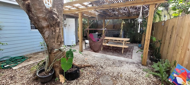 104 NE 5th St, Fort Lauderdale, FL 33301 - view of patio with a pergola