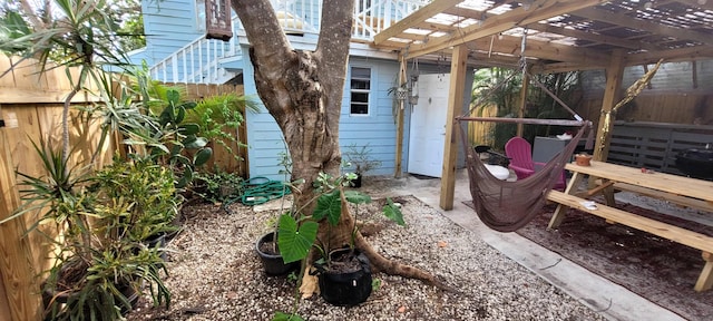 104 NE 5th St, Fort Lauderdale, FL 33301 - view of patio / terrace featuring a pergola