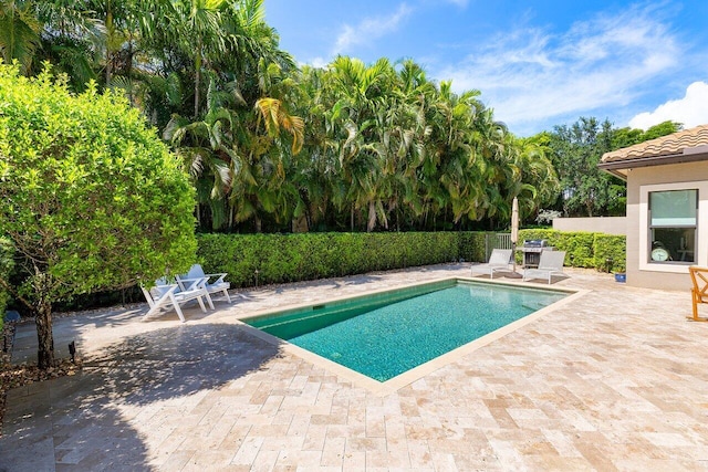 8199 Lost Creek Ln, Delray Beach, FL 33446 - view of swimming pool with a patio area and a fenced backyard